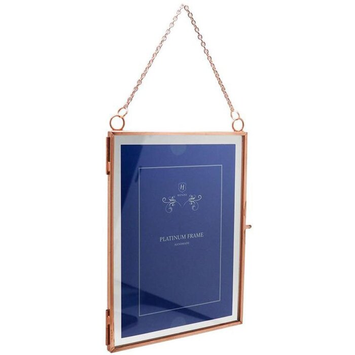 Cornice in metallo vintage 2 foto 13x18 cm oro rosa