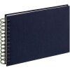 Walther Album a spirale in tela blu scuro 23x17 cm 40 pagine bianche
