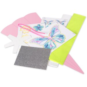 Scuola cono Craft Set cartone ondulato farfalle 68 cm