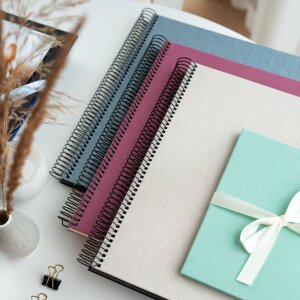 Album a spirale Goldbuch Summertime blu-grigio 35x30 cm 40 pagine nere