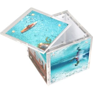 Cubo fotografico in acrilico 5 foto 8x8 cm