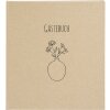Libro doro Libro degli ospiti Fiori per te 23x25 cm 176 pagine bianche