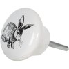 Pomello per porta Ø 4x2 cm bianco 64709