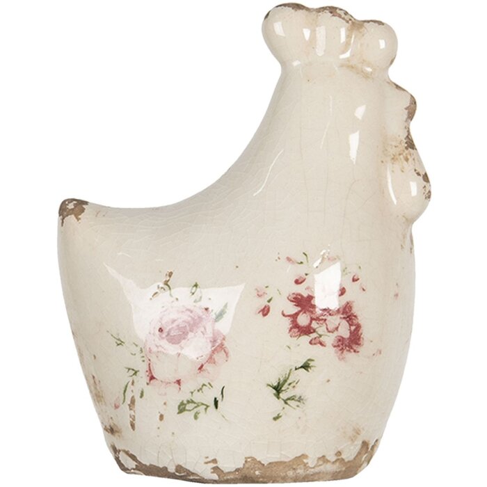 Decorazione Pollo 9x6x11 cm crema 6CE1185