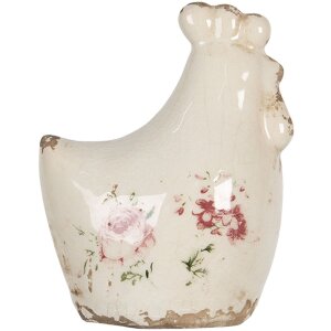 Decorazione Pollo 9x6x11 cm crema 6CE1185