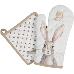 Clayre e Eef Potholder 20x20 cm beige reb45