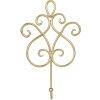 Gancio a muro 15x5x22 cm oro W40352GO