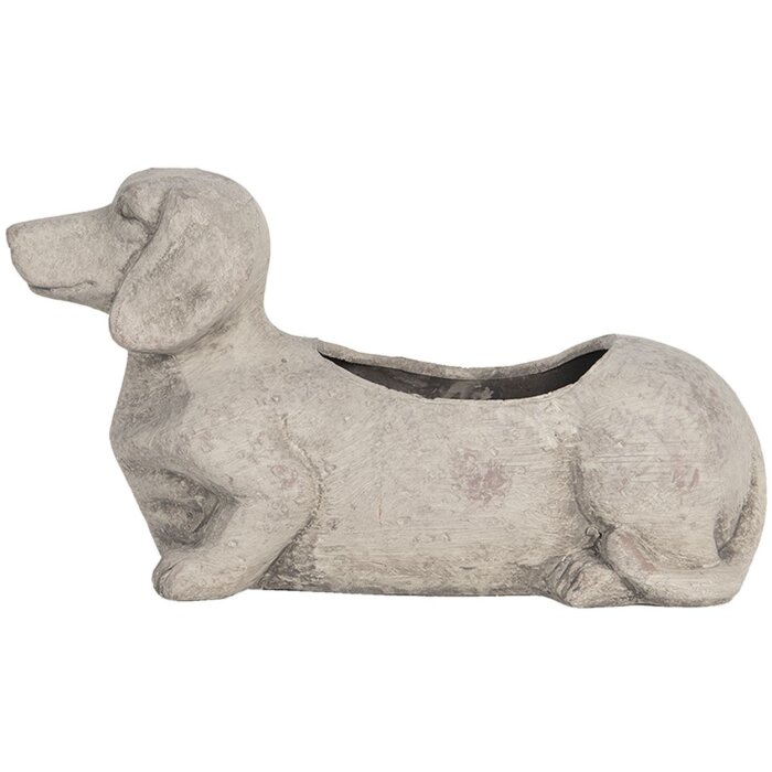 Vaso da fiori 24x9x13 cm grigio 6te0305