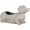 Vaso da fiori 24x9x13 cm grigio 6te0305