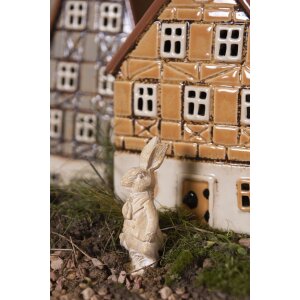 Decorazione coniglio 4x4x11 cm bianco 6PR3078W