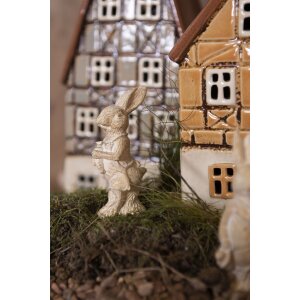 Decorazione coniglio 4x4x11 cm bianco 6PR3079W