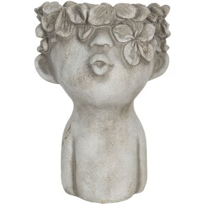Vaso da fiori 11x11x18 cm grigio 6TE0327S