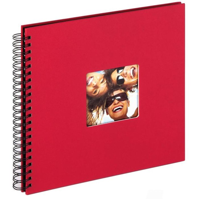 Walther Album a spirale Fun rosso 30x30 cm 50 pagine nere
