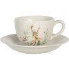 Tazza da caffè con piattino Ø 15x7 cm - 0,2L multicolore DCHKS