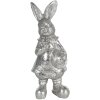 Decorazione coniglio 6x6x13 cm argento 6PR3097ZI