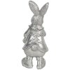 Decorazione coniglio 6x6x13 cm argento 6PR3097ZI