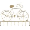 Clayre & Eef 6Y1385GO Portachiavi 32x23 cm Bicicletta in metallo color oro