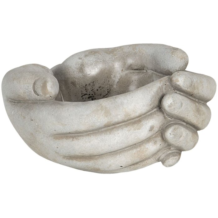 Vaso da fiori 18x16x9 cm beige 6TE0329L