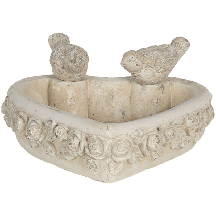 Ciotola per uccelli 24x24x11 cm grigio 6TE0353