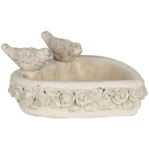 Ciotola per uccelli 24x24x11 cm grigio 6TE0353