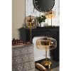 Clayre & Eef 6GL2992 Porta tealight in vetro grigio rotondo 8x10cm