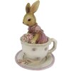 Decorazione Coniglio 8x8x11 cm multicolore 6PR3327