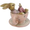Decorazione coniglio 10x8x8 cm multicolore 6PR3328