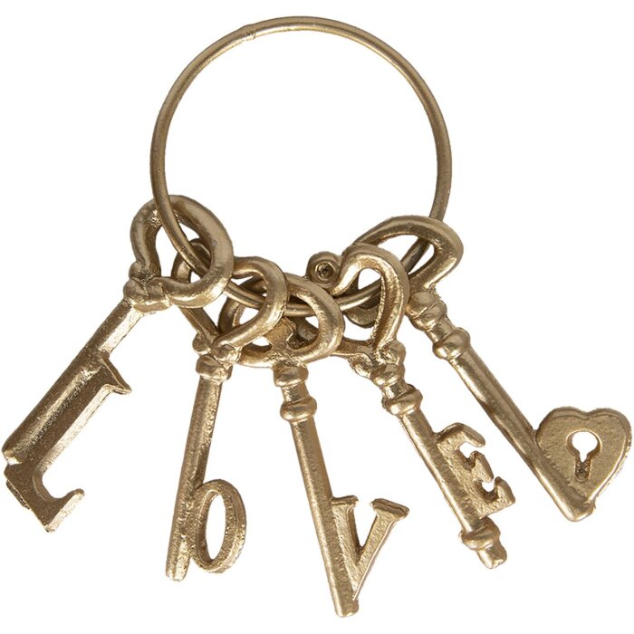 Portachiavi decorativo 10x5x20 cm oro 6Y2276GO