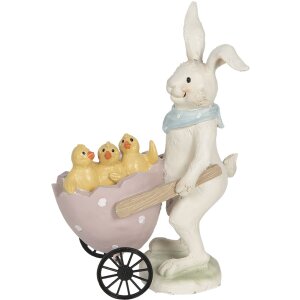 Decorazione coniglio con carrello 11x6x15 cm multicolore...