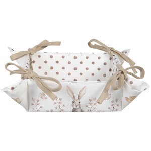 Cestino per pane 35x35x8 cm beige REB47