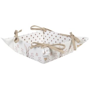 Cestino per pane 35x35x8 cm beige REB47