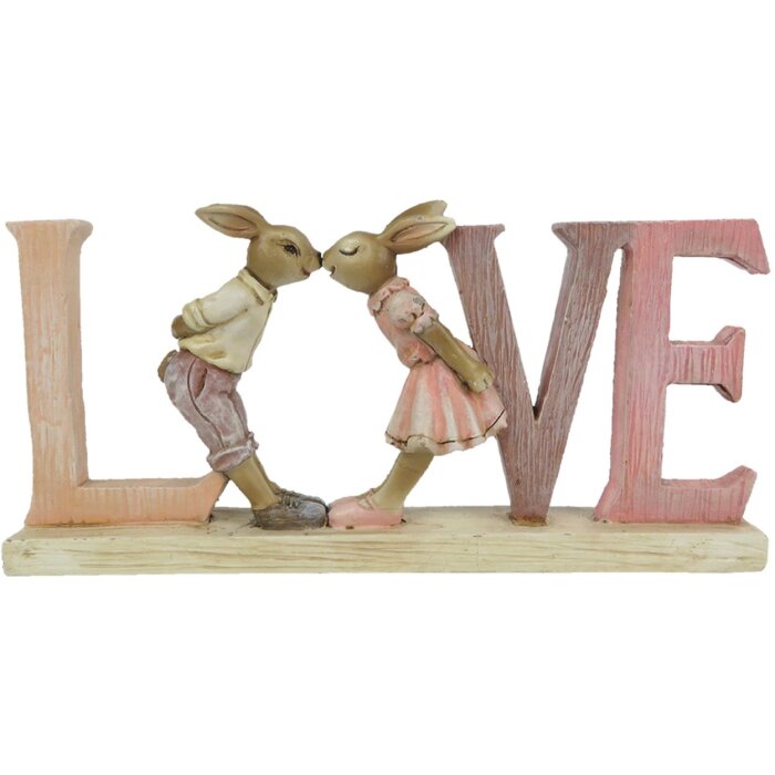 Decorazione Coniglio 19x3x9 cm rosa 6pr3289