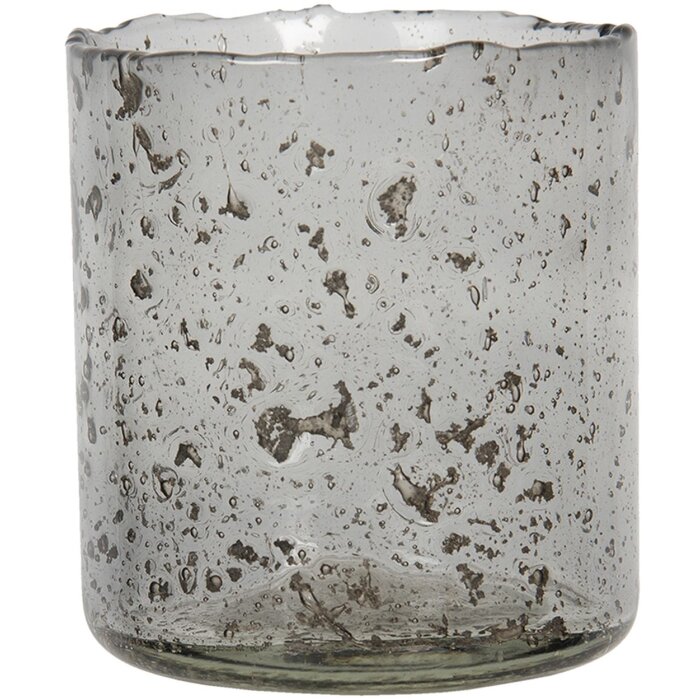 Portacandele - Portacandele Ø 10x12 cm grigio 6GL2993