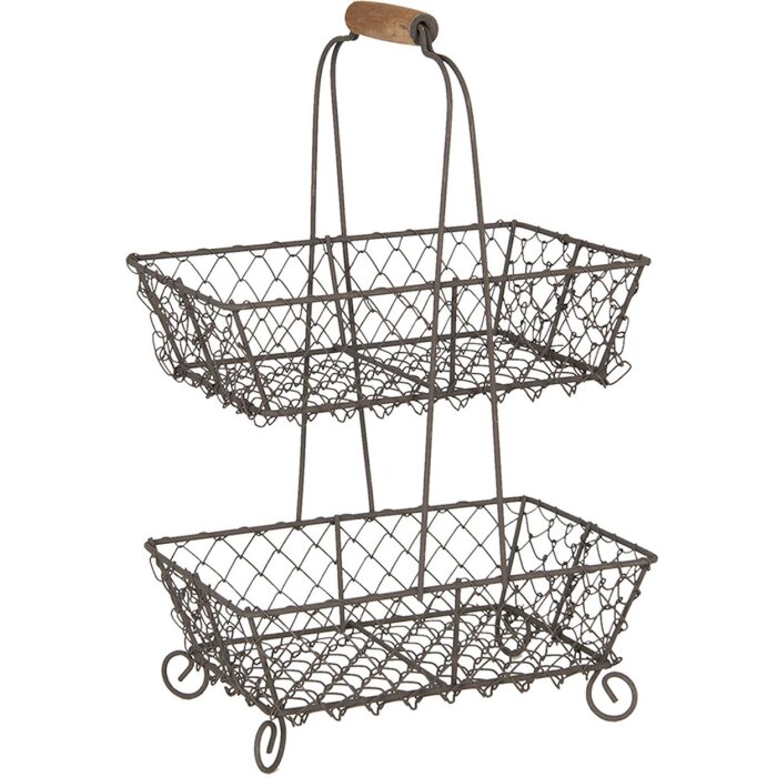 Etagere 23x15x37 cm nero 6Y3767