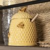 Vasetto per miele con cucchiaio Ø 11x14 cm giallo 6CE1147