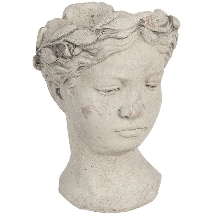 Vaso da fiori 18x17x25 cm grigio 6TE0307