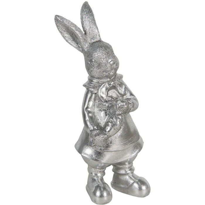 Clayre & Eef 6PR3095ZI Accessori per la casa Coniglio 22 cm Argento