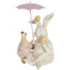Decorazione Coniglio con ombrello 12x11x16 cm multicolore 6PR3190