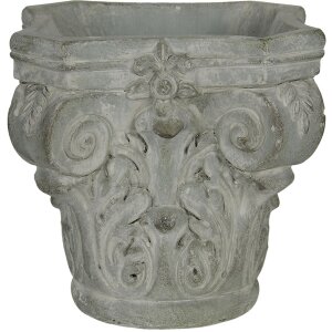 Vaso da fiori 17x17x16 cm grigio 6TE0333