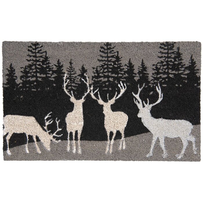 Tappeto per porta 75x45x1 cm grigio MC173