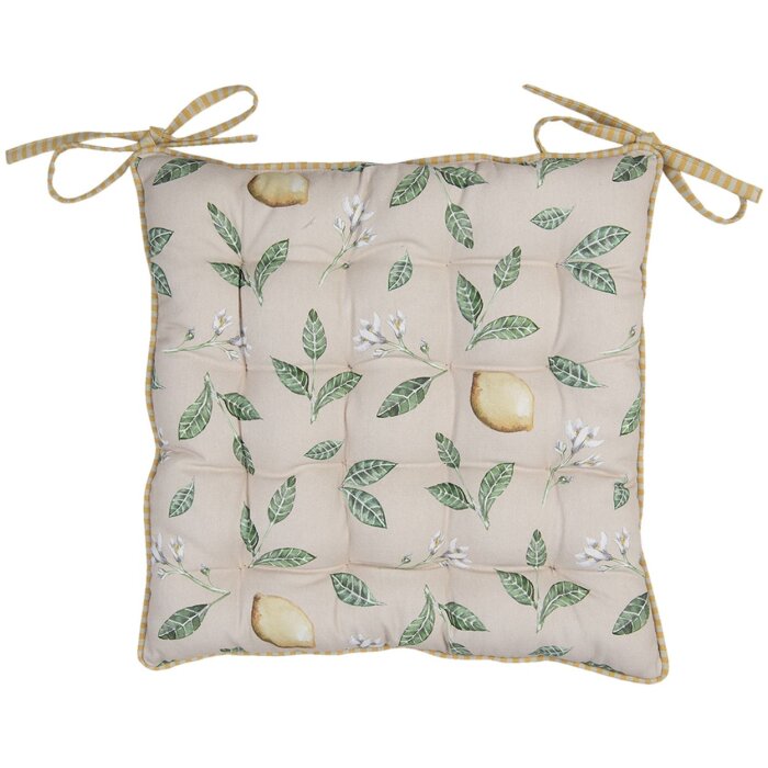 Cuscino per sedia con schiuma 40x40 cm beige LEL29