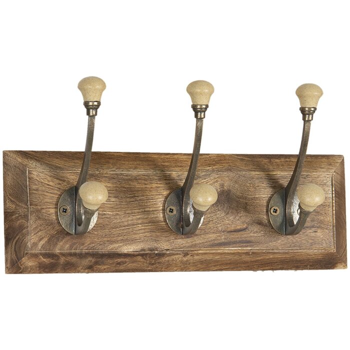 Appendiabiti 30x7x10 cm marrone 6H1959