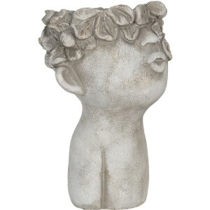 Vaso da fiori 17x17x25 cm grigio 6te0327l