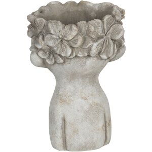 Vaso da fiori 17x17x25 cm grigio 6te0327l