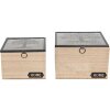 Scatola di legno 18x18x12 - 15x15x11 cm (2 pezzi) marrone 6H1936