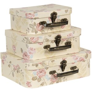 Valigia decorativa (set di 3) 30x21x9-25x18x9-20x16x8 cm...