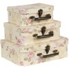 Valigia decorativa (set di 3) 30x21x9-25x18x9-20x16x8 cm multicolore 64752