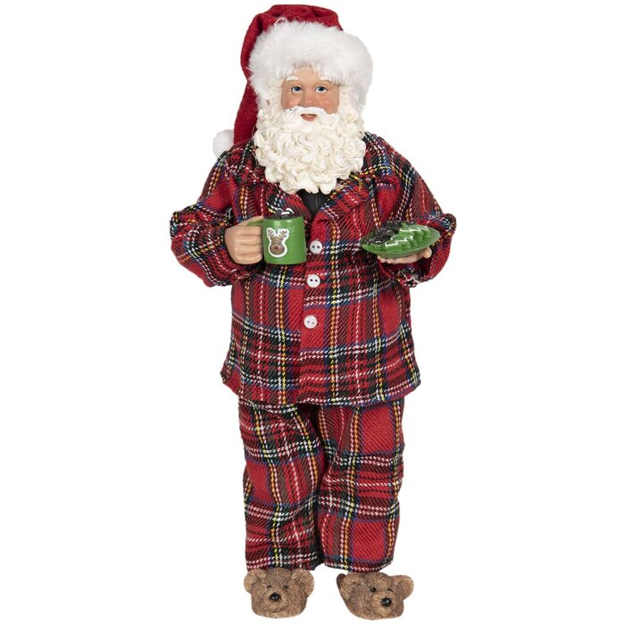 Decorazione Babbo Natale 14x10x28 cm multicolore 64650