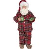 Decorazione Babbo Natale 14x10x28 cm multicolore 64650