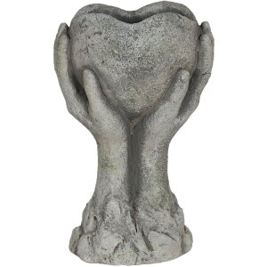 Vaso da fiori 19x13x34 cm grigio 6TE0318L